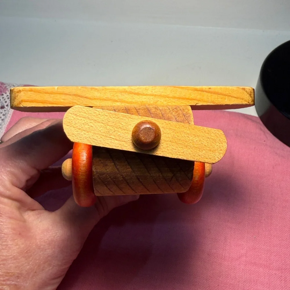 Vintage 1984 Creative Wood Design Airplane Toy Plane